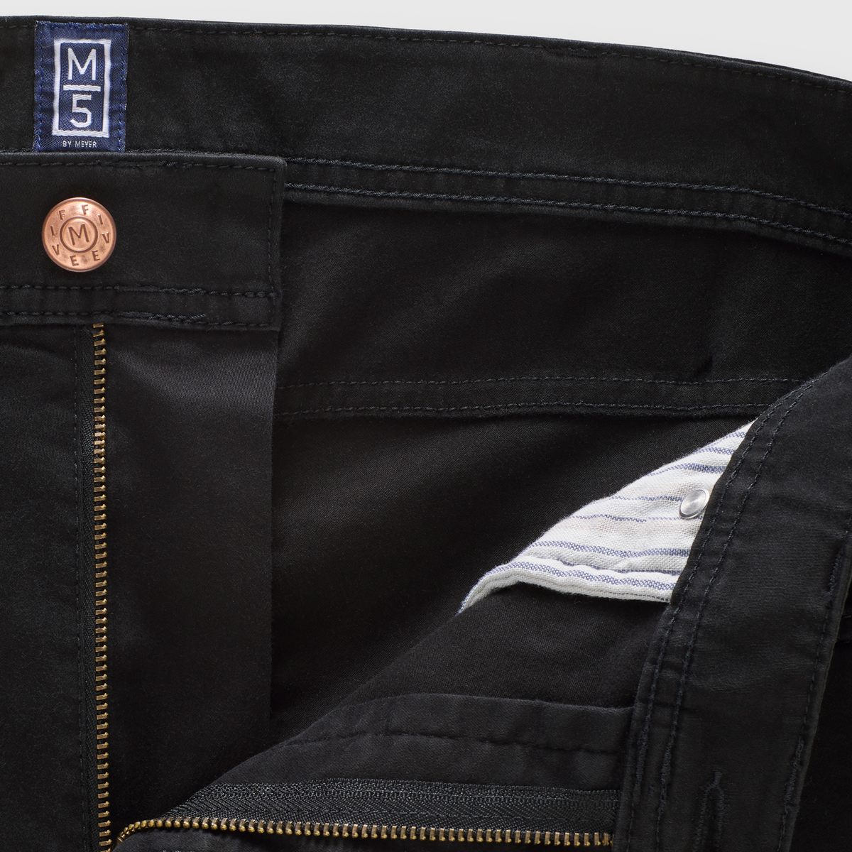 M5 High Performance Satin Straight Fit Trousers - Black