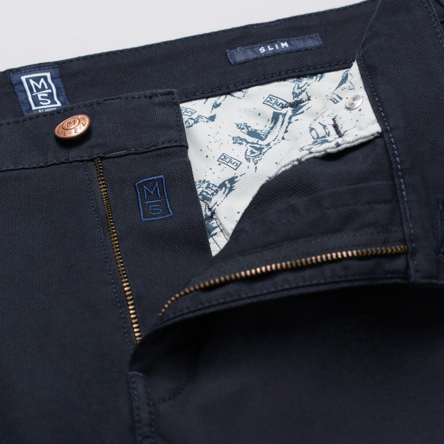 M5 by Meyer Slim Trousers - Navy