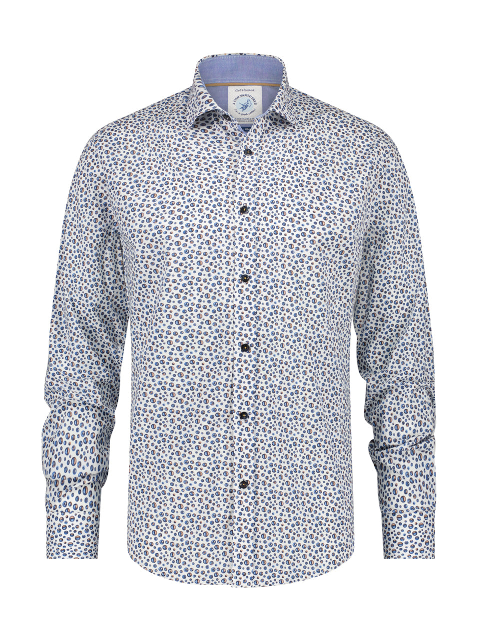 A FISH NAMED FRED Bubble Structure Print Shirt 27012