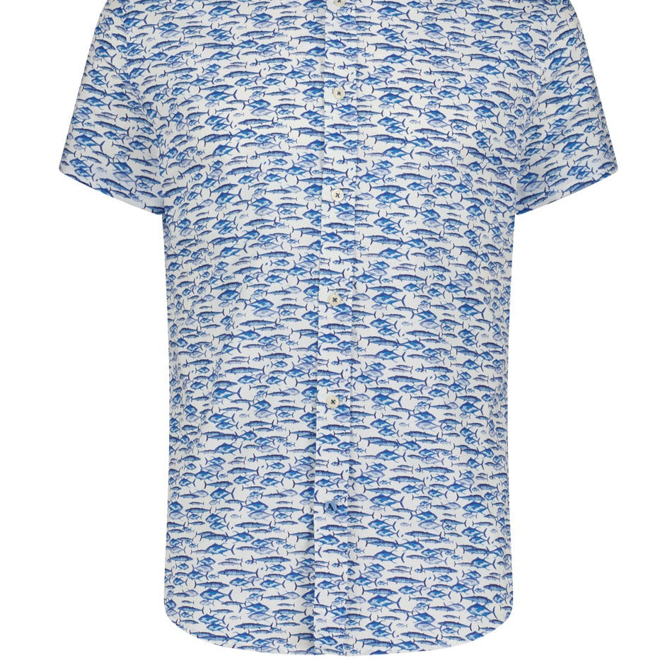 A FISH NAMED FRED Short Sleeve Print Shirt 28068