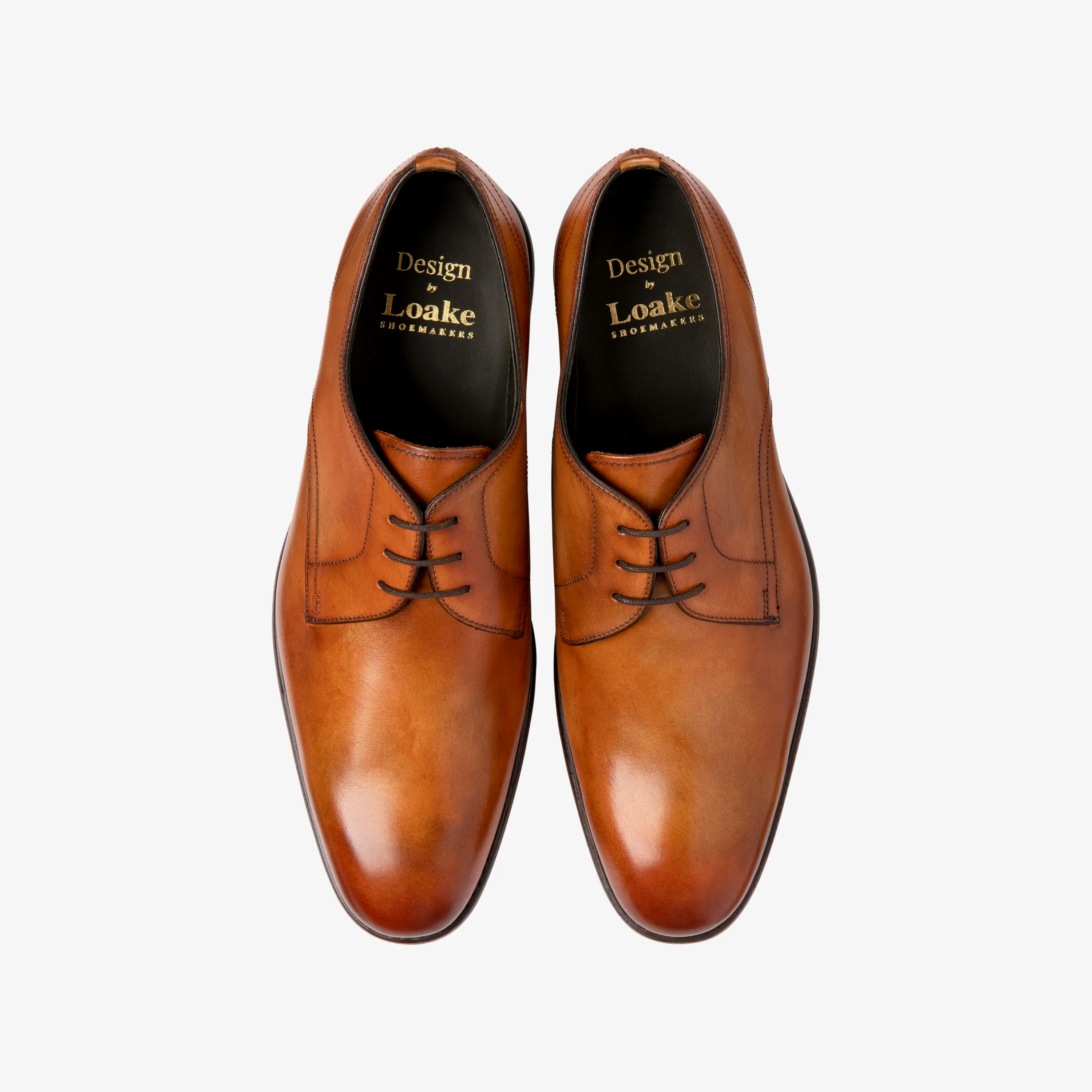 Loake Atherton Shoes - Tan Calf