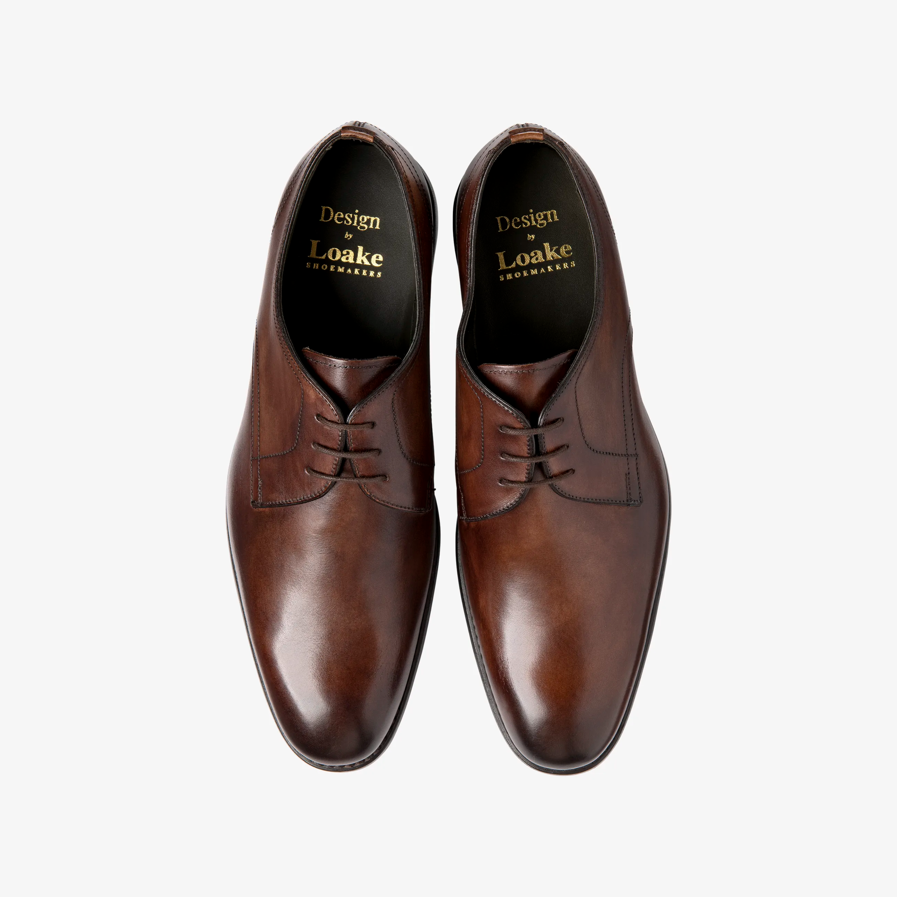 Loake Atherton Shoes - Dark Brown Calf