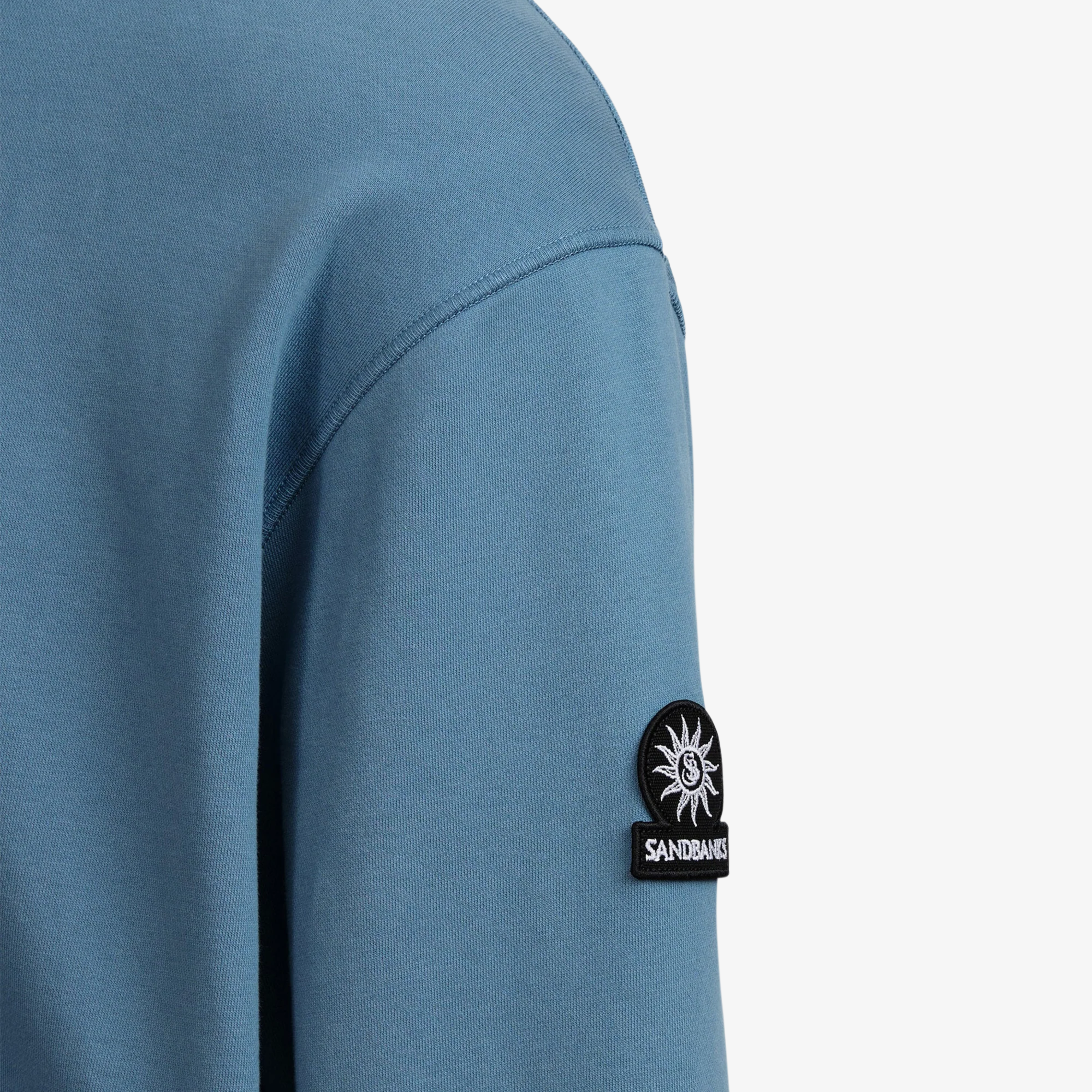 Sandbanks Badge Logo Hoodie - Teal
