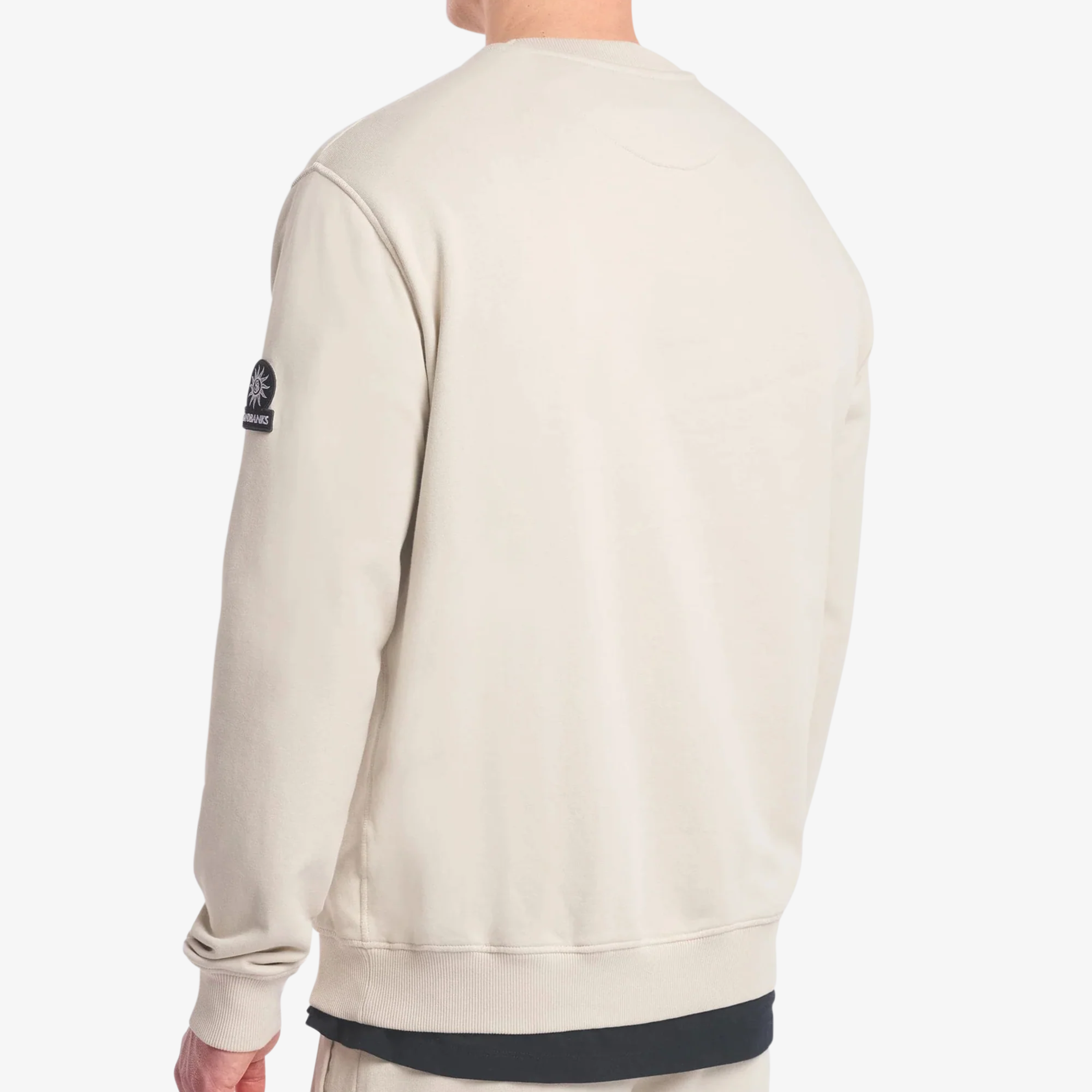 Sandbanks Badge Logo Sweatshirt - Stone