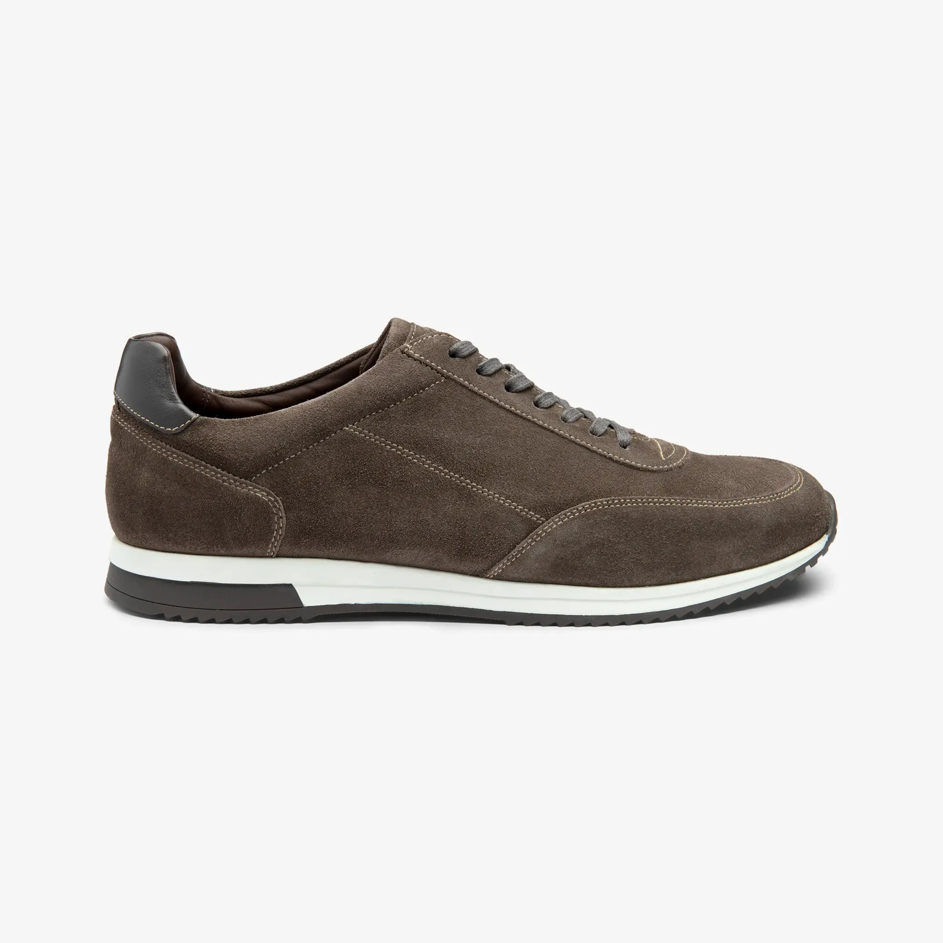 Loake Bannister Suede Trainers - Anthracite