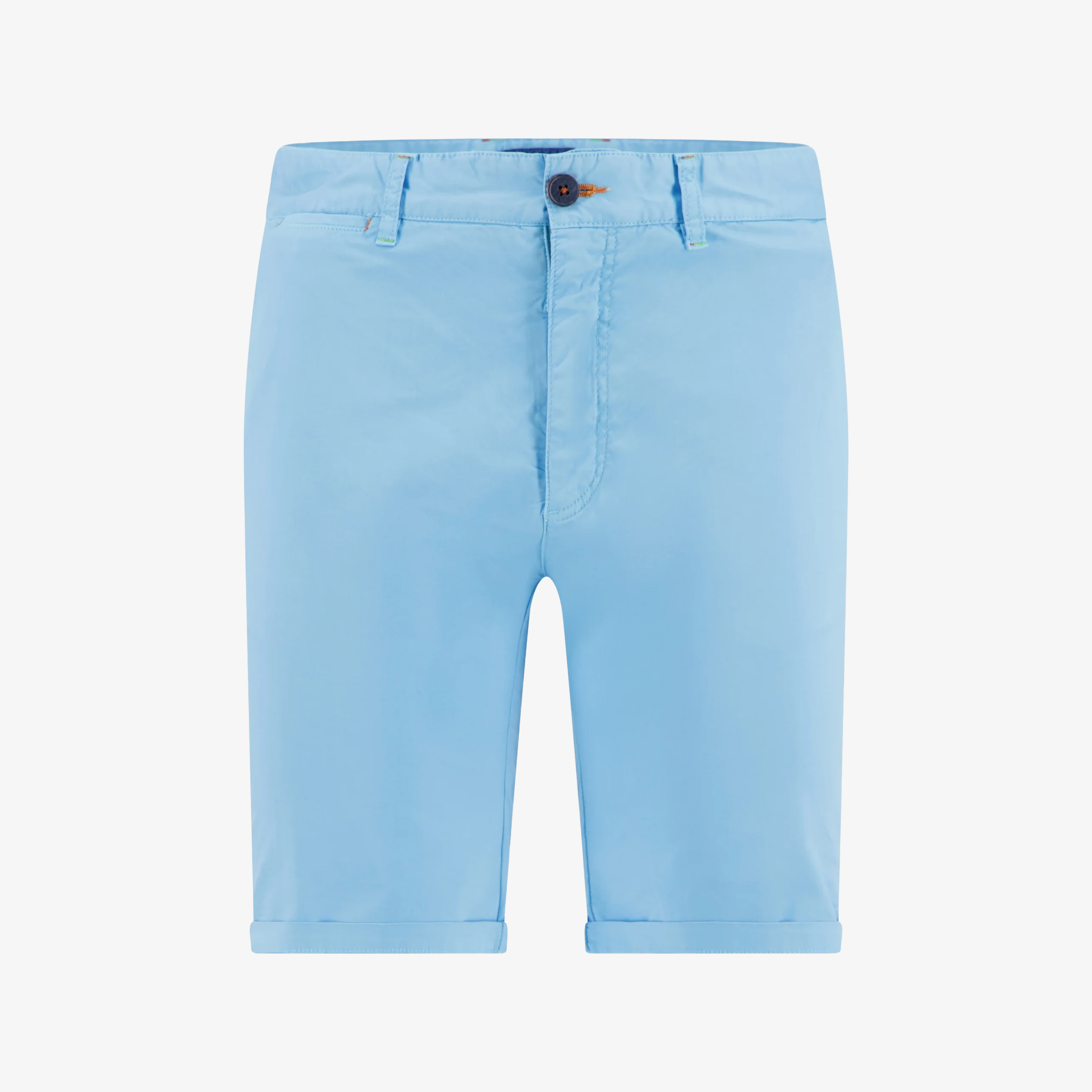 A Fish Named Fred Garment Dyed Bermuda Shorts - Light Blue
