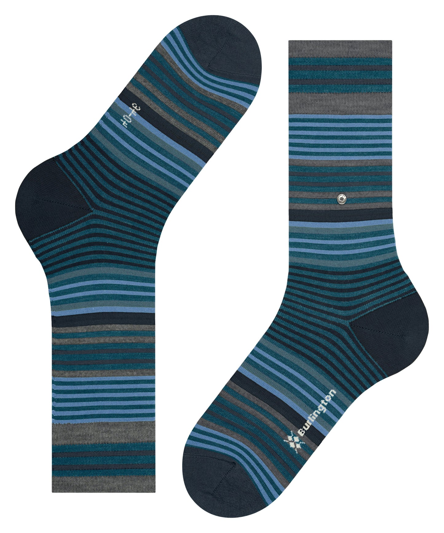 Burlington Stripe Socks - Lagoon