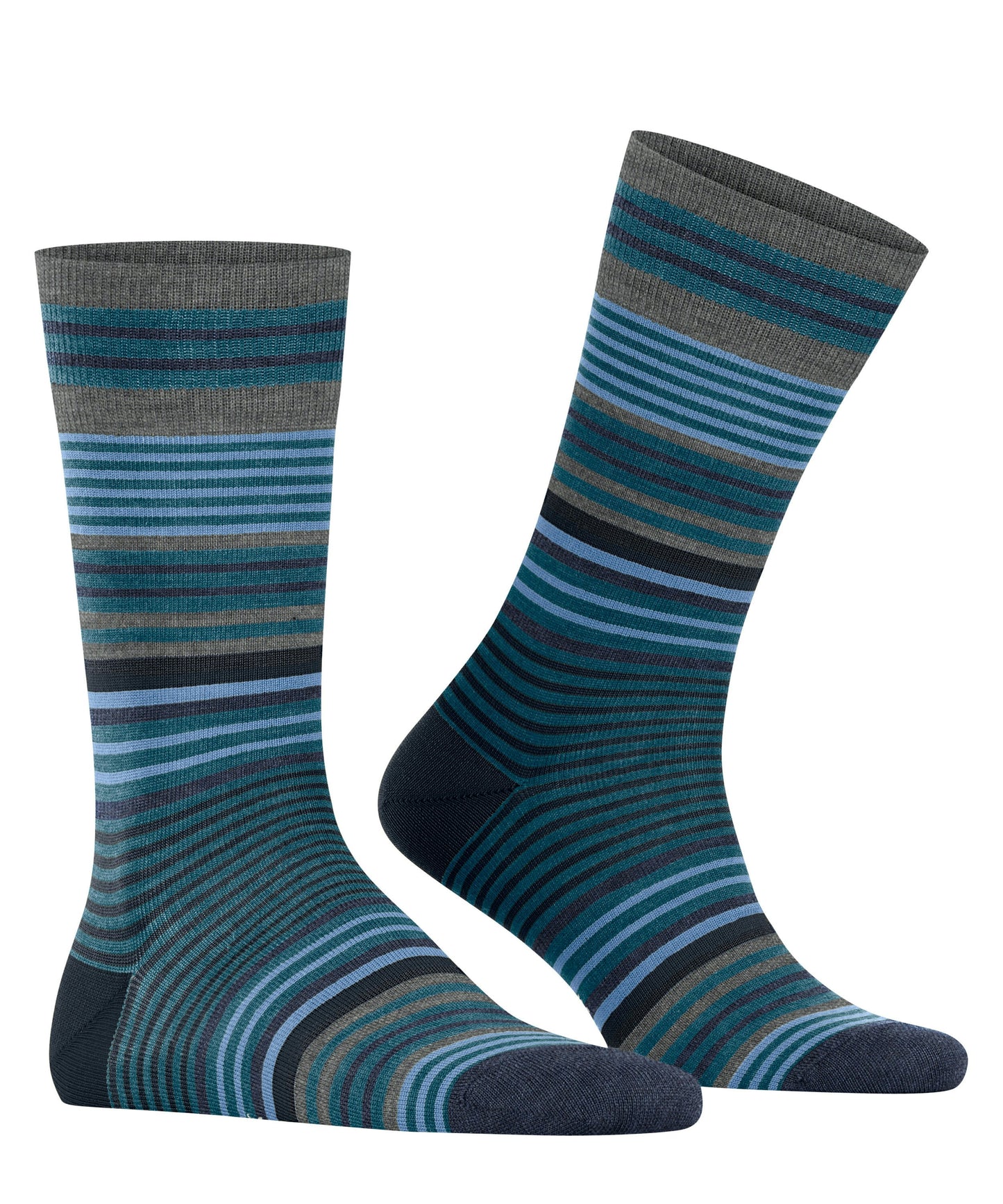 Burlington Stripe Socks - Lagoon