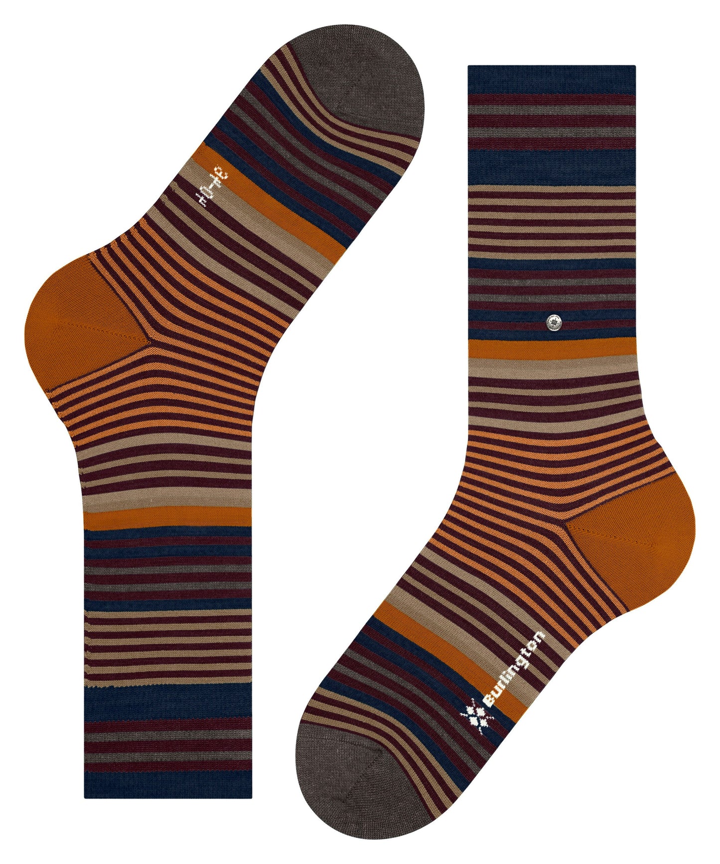 Burlington Stripe Socks - Henna