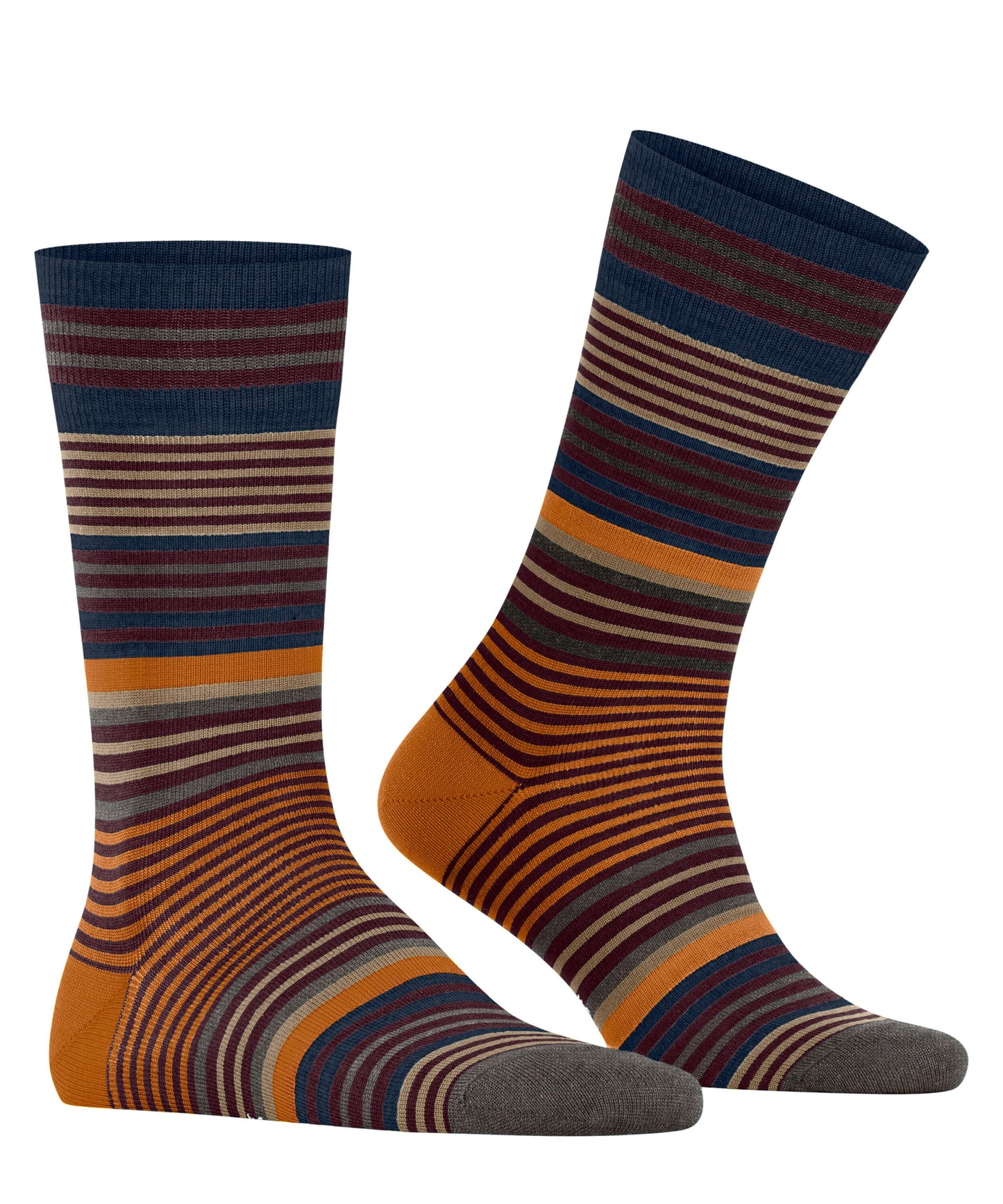 Burlington Stripe Socks - Henna