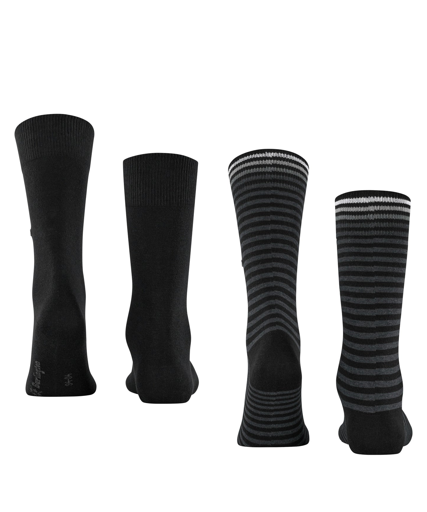 Burlington Everyday Stripe 2-Pack Socks - Black