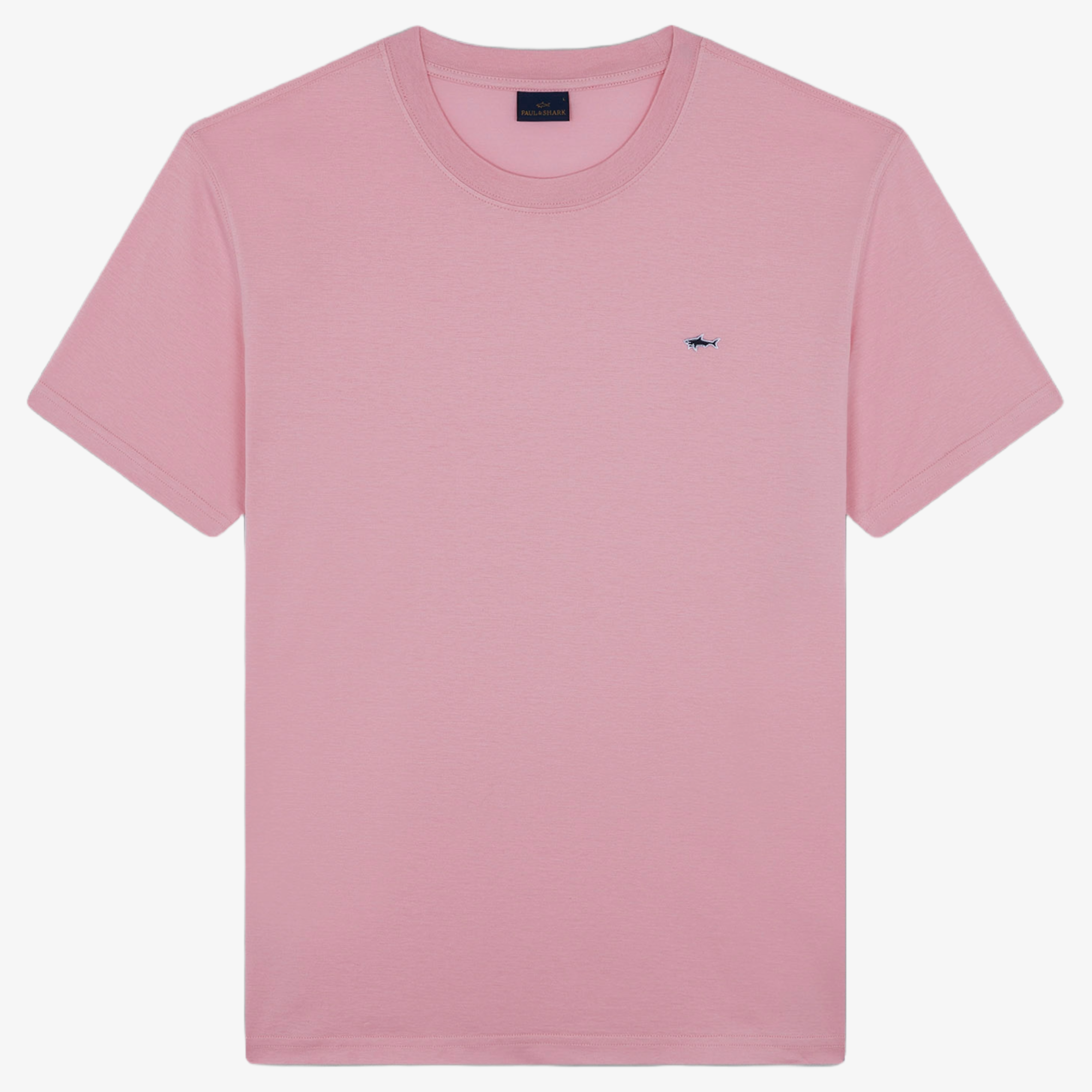 Paul & Shark Cotton Jersey Shark Badge T Shirt - Light Pink