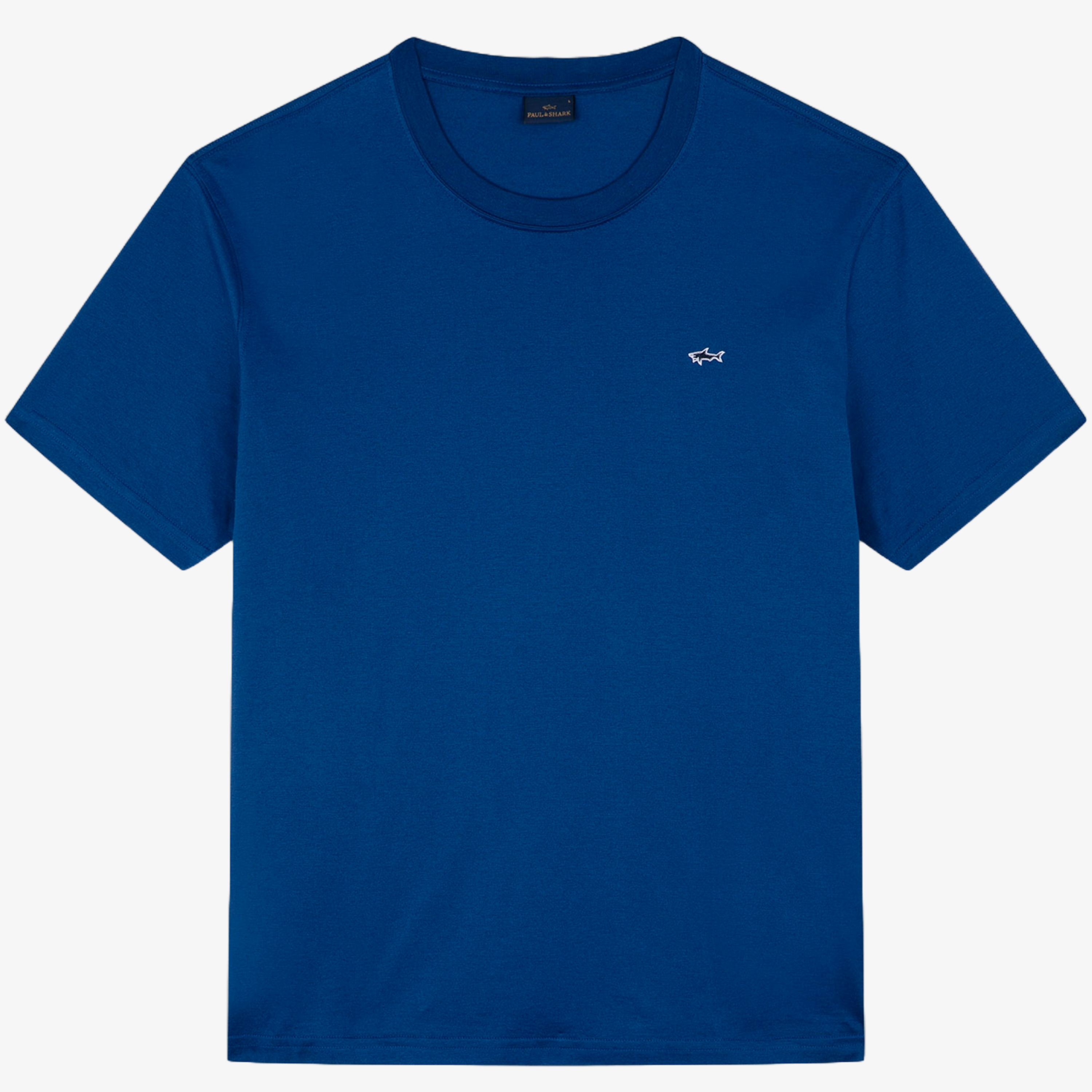 Paul & Shark Cotton Jersey Shark Badge T Shirt - Bluette