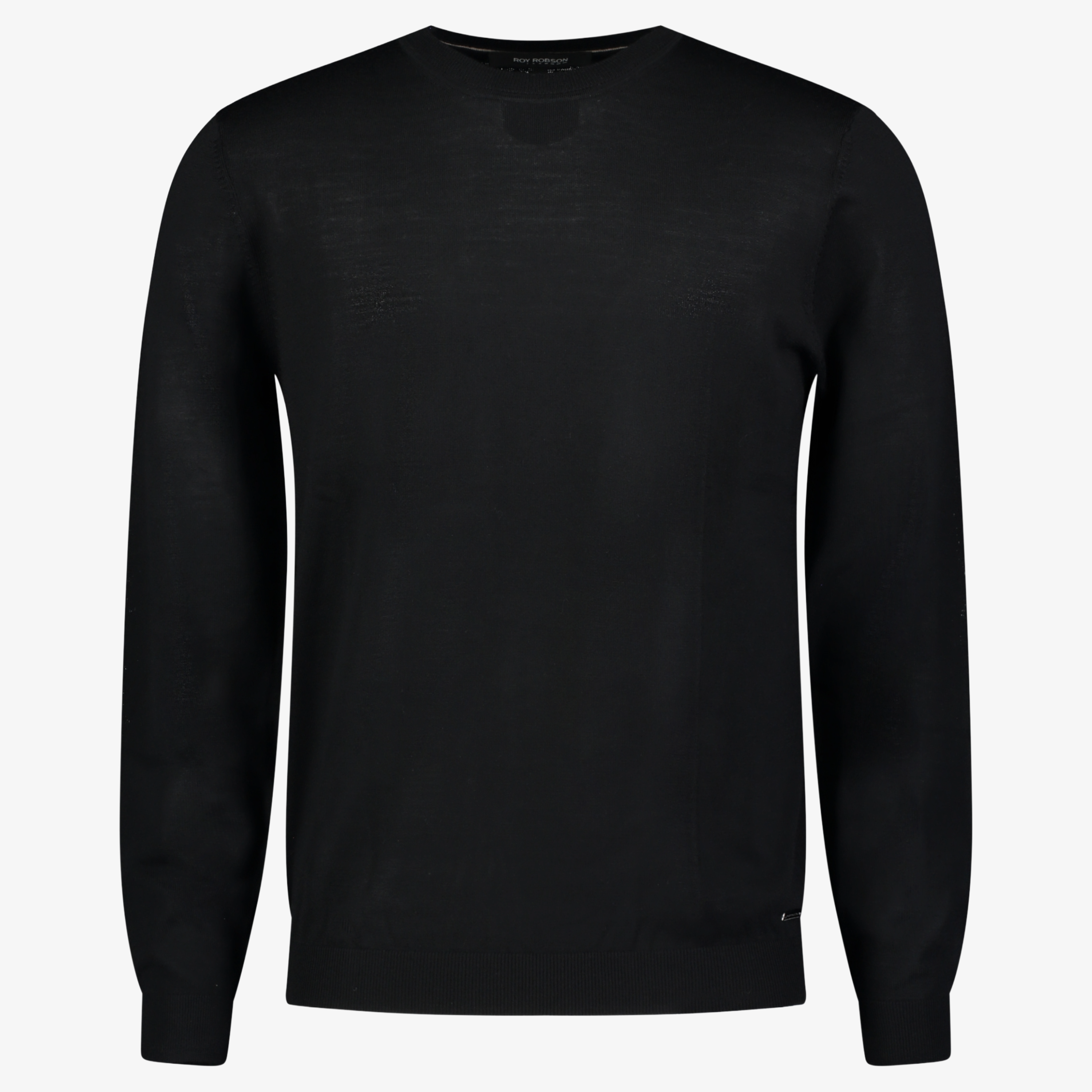 Roy Robson Merino Wool Crew Neck Jumper - Black