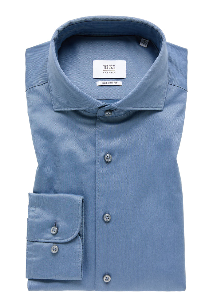 Eterna 1863 Soft Tailored Shirt Slate Blue