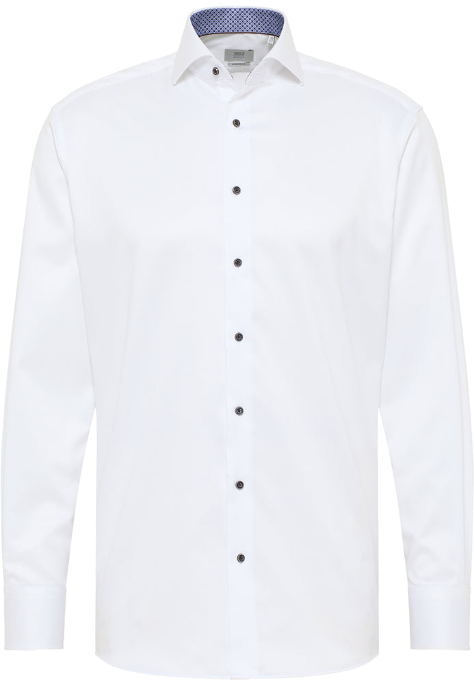 ETERNA 1863 Pure Cotton Non Iron Shirt in White 8222 X642