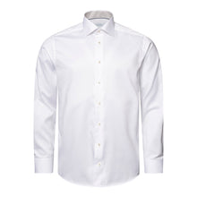 Load image into Gallery viewer, ETON Signature Twill Contemporary Fit Shirt in White with Floral Contrast Details 10001046000
