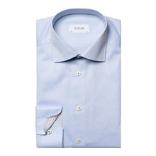 Load image into Gallery viewer, ETON Signature Twill Contemporary Fit Shirt in Light Blue with Floral Contrast Details 10001046021
