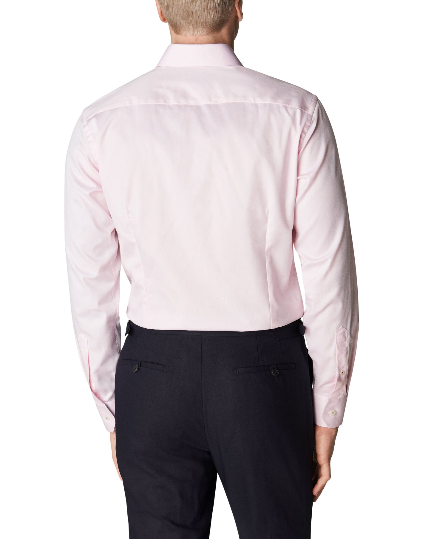 ETON Signature Twill Contemporary Fit Shirt in Pink with Floral Contrast Details 10001046080