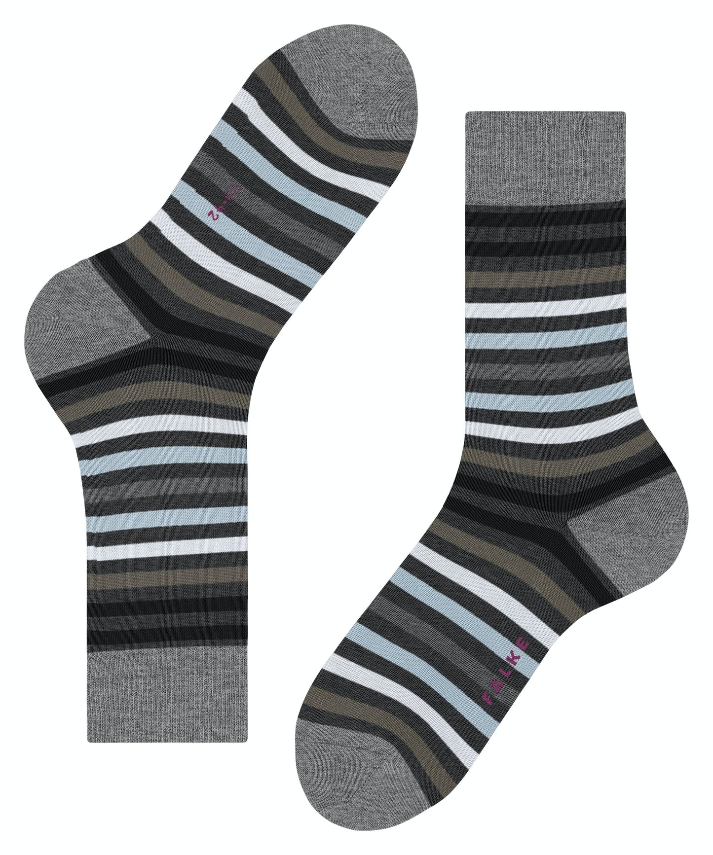 FALKE Tinted Stripe Socks in Grey