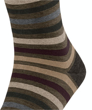 Load image into Gallery viewer, FALKE Tinted Stripe Socks in Brown-Beige
