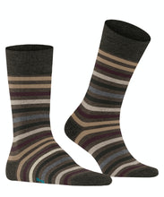 Load image into Gallery viewer, FALKE Tinted Stripe Socks in Brown-Beige
