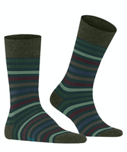 Load image into Gallery viewer, FALKE Tinted Stripe Socks in Forrest Green
