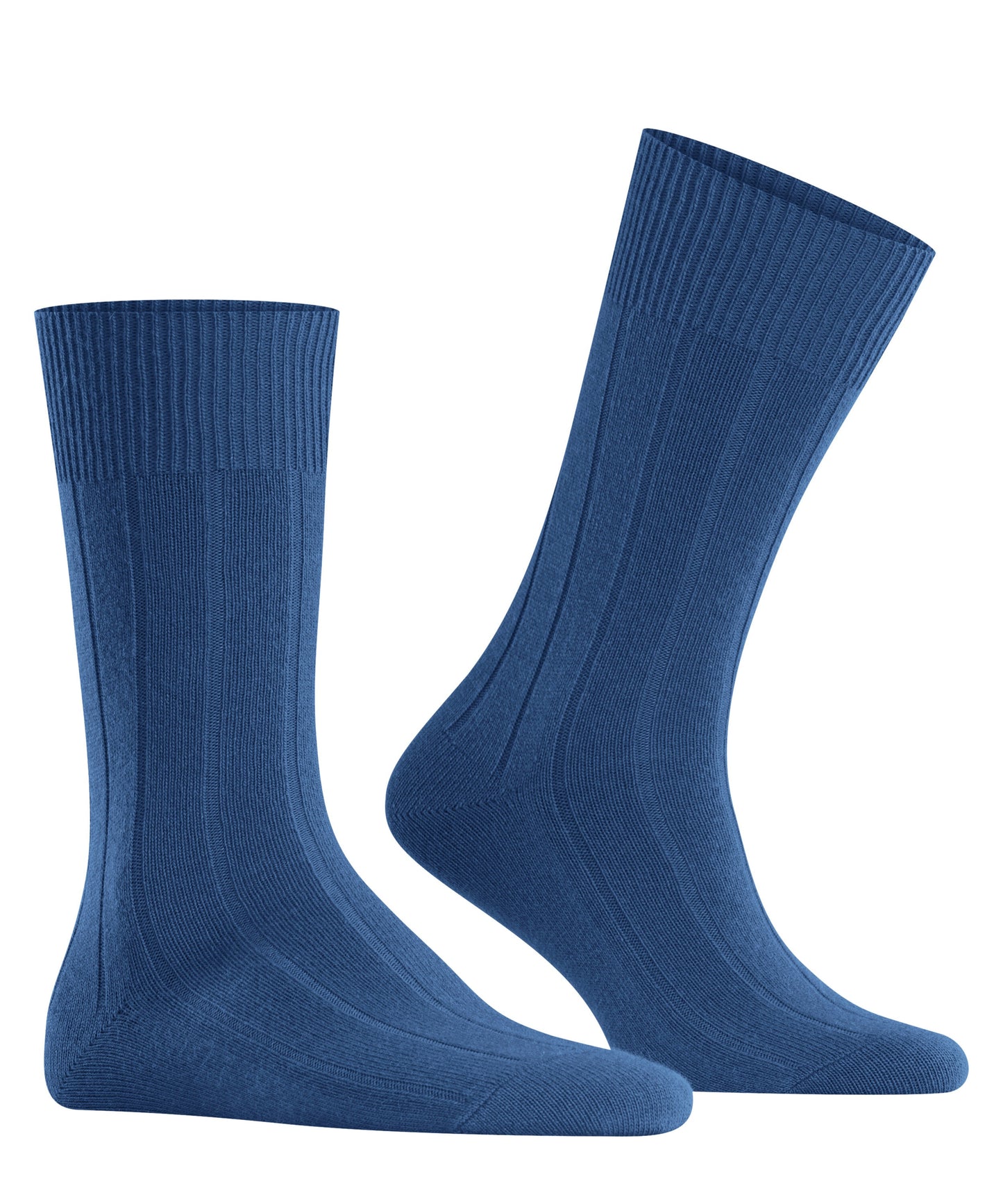 Falke Lhasa Rib Merino Wool-Cashmere Socks - Sapphire Blue