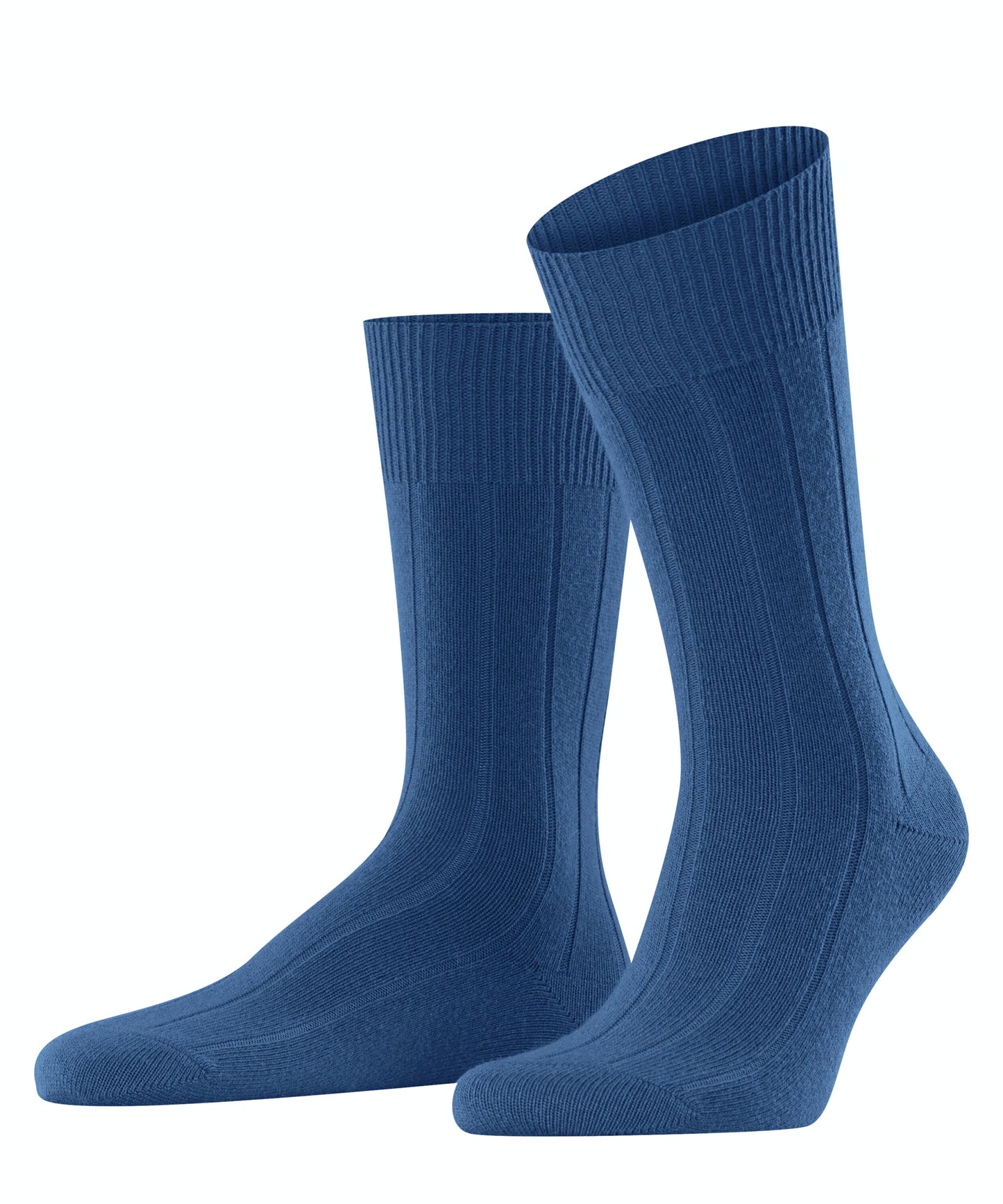 Falke Lhasa Rib Merino Wool-Cashmere Socks - Sapphire Blue