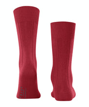 Load image into Gallery viewer, FALKE Lhasa Rib Merino Wool-Cashmere Socks in Red
