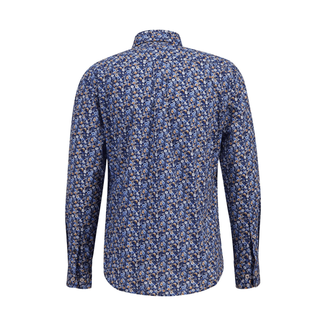 Fynch-Hatton Print Shirt - Navy