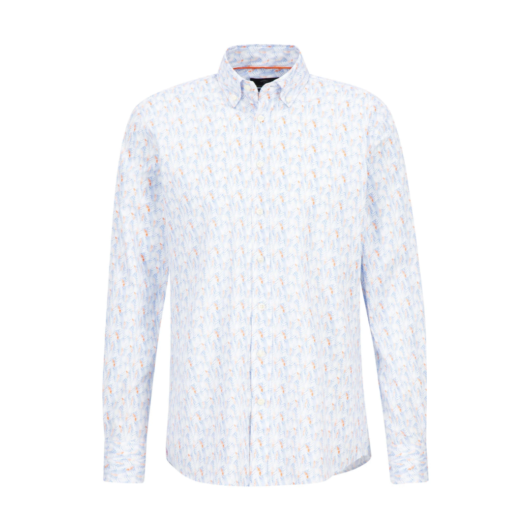 Fynch-Hatton Print Shirt - Light Blue