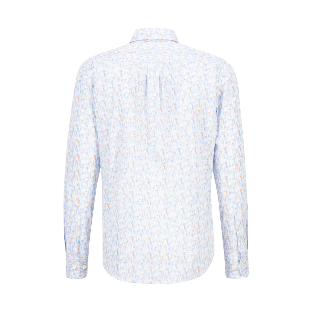 Fynch-Hatton Print Shirt - Light Blue