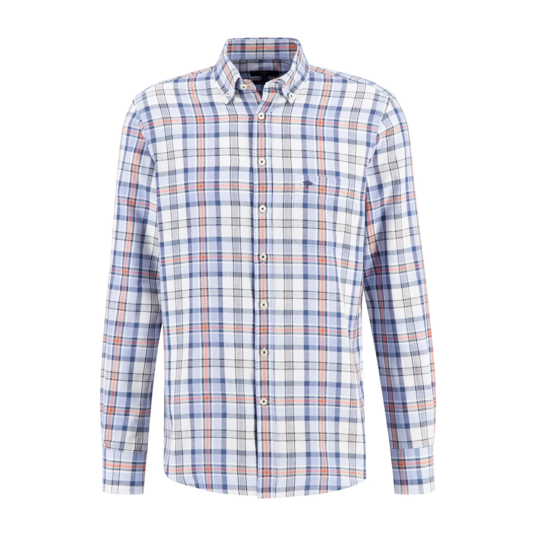 Fynch-Hatton Check Shirt - Light Blue