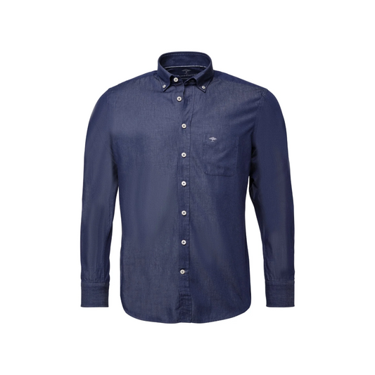 Fynch-Hatton Supersoft Cotton Denim Shirt - Dark Navy