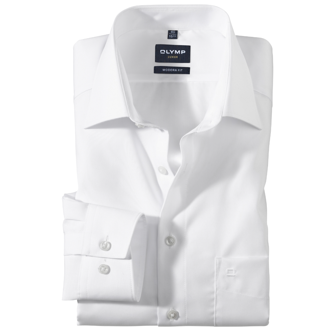 Olymp Luxor Modern Fit Non-Iron Shirt - White