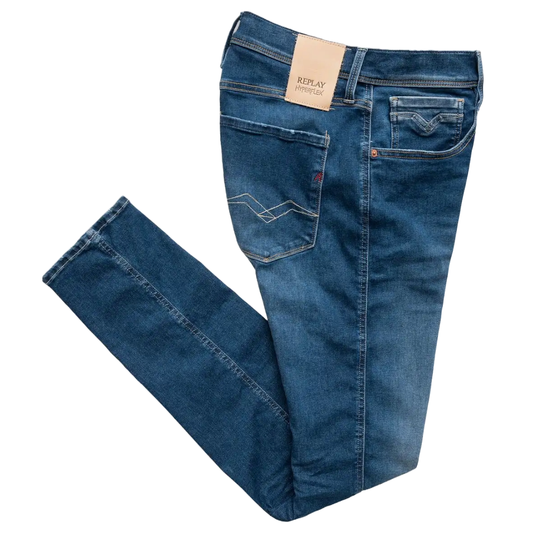 Replay Anbass Slim Fit Denim Jeans - Dark Blue