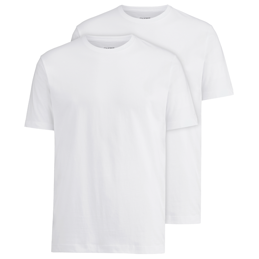 Olymp 2 Pack Round Neck T Shirt - White
