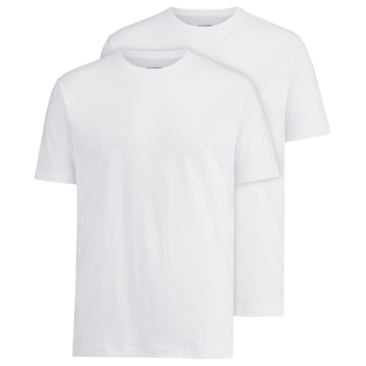 Olymp 2 Pack Round Neck T Shirt - White