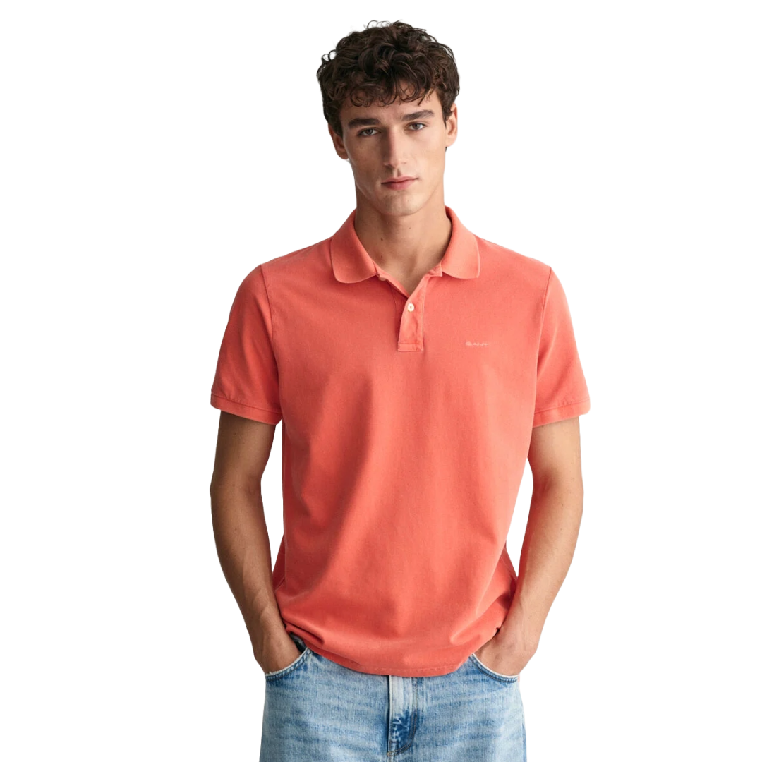 Gant Sunfaded Pique Polo Shirt - Orange