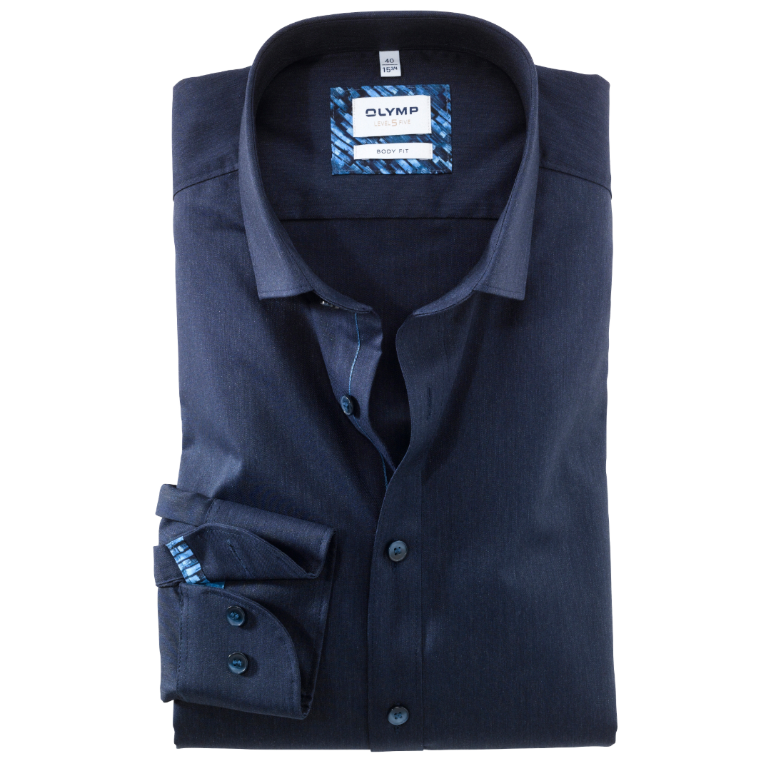 Olymp Level 5 Slim Fit Shirt - Navy