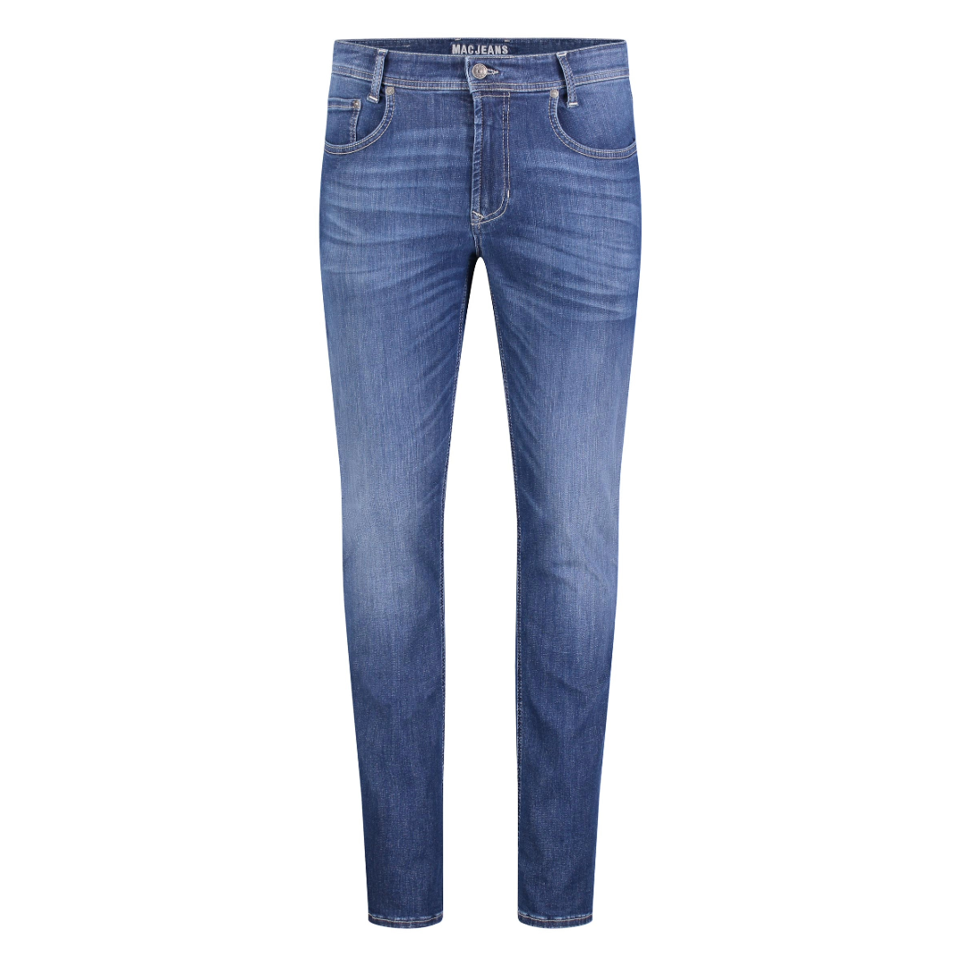 Mac Macflexx Straight Leg Denim Jeans - Mid Blue