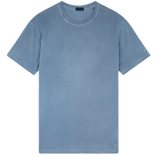 Paul & Shark Garment Dyed Cotton T Shirt - Blue