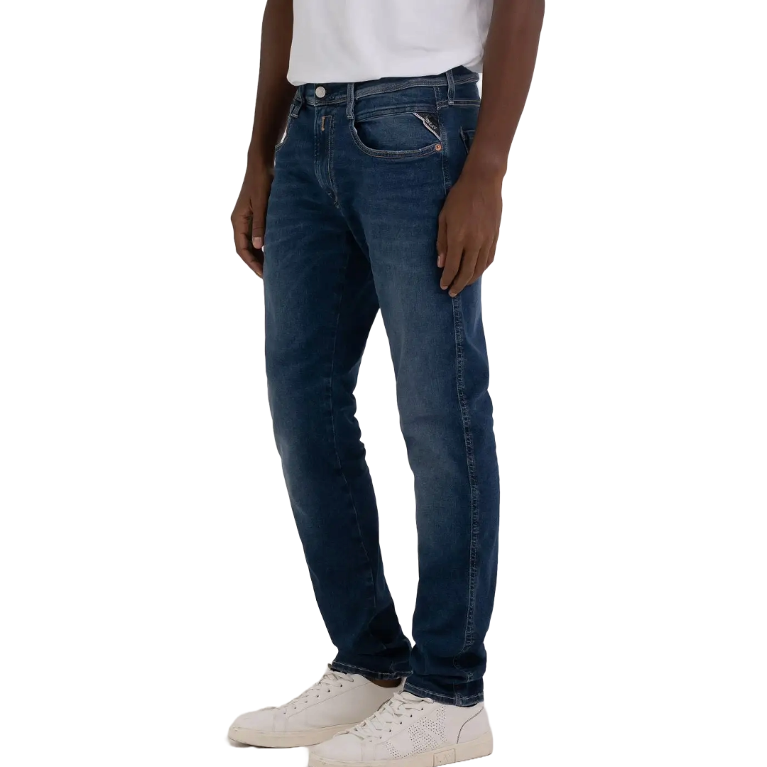Replay Anbass Slim Fit Denim Jeans - Dark Blue