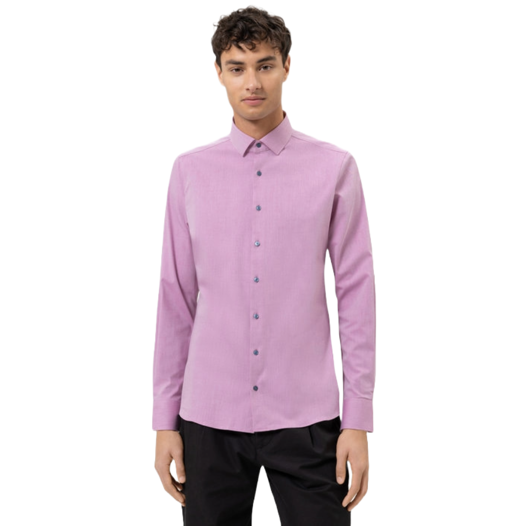 Olymp Level 5 24/7 Slim Fit Flex Jersey Shirt - Pink