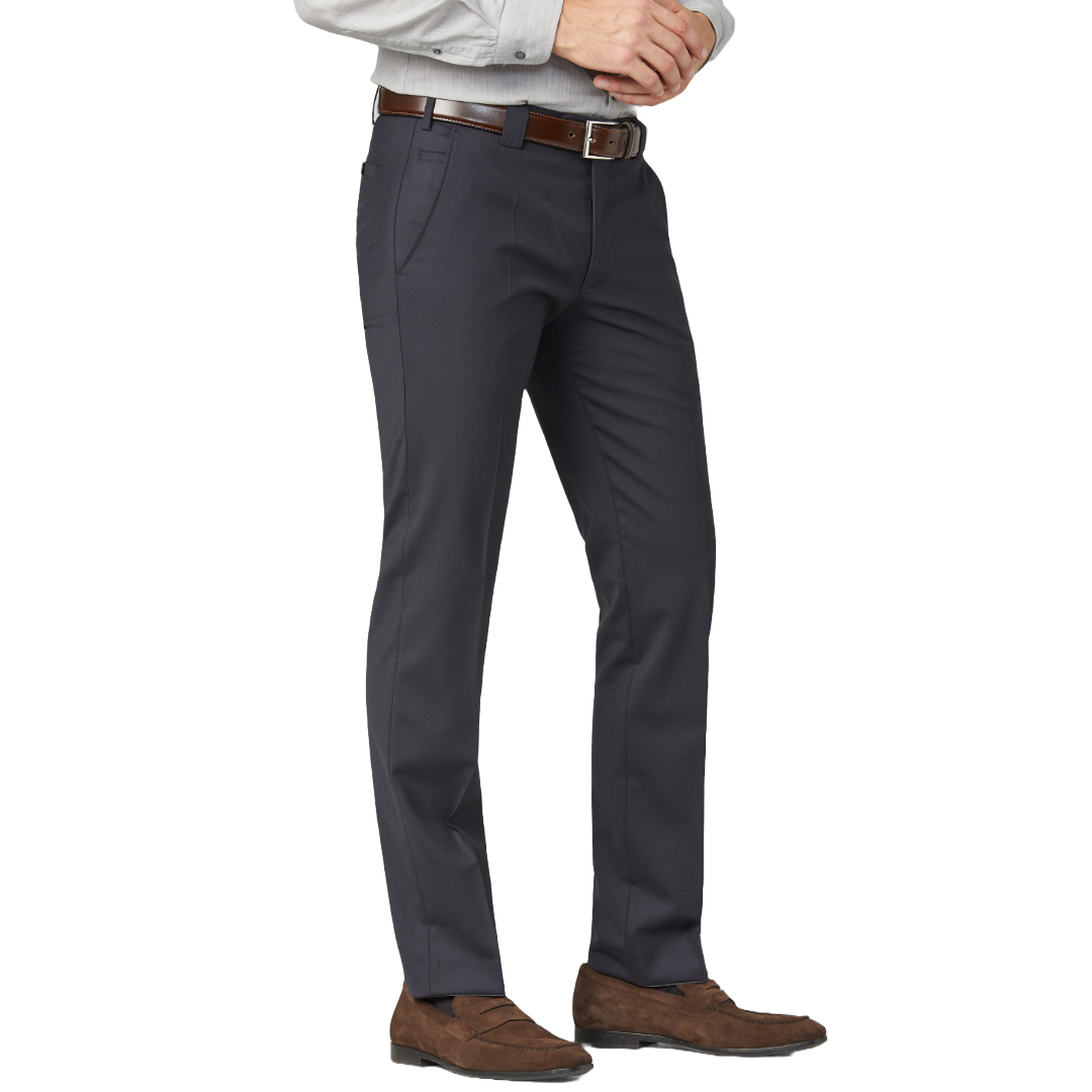 Meyer Roma Regular Fit Stretch Trousers - Navy