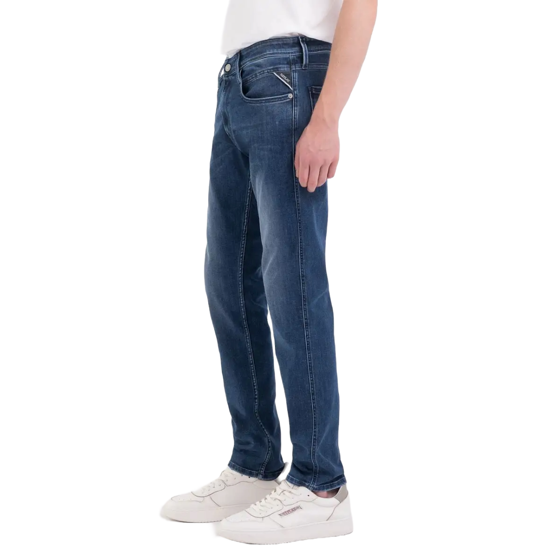 Replay Anbass Hyperflex Slim Fit Jeans - Blue