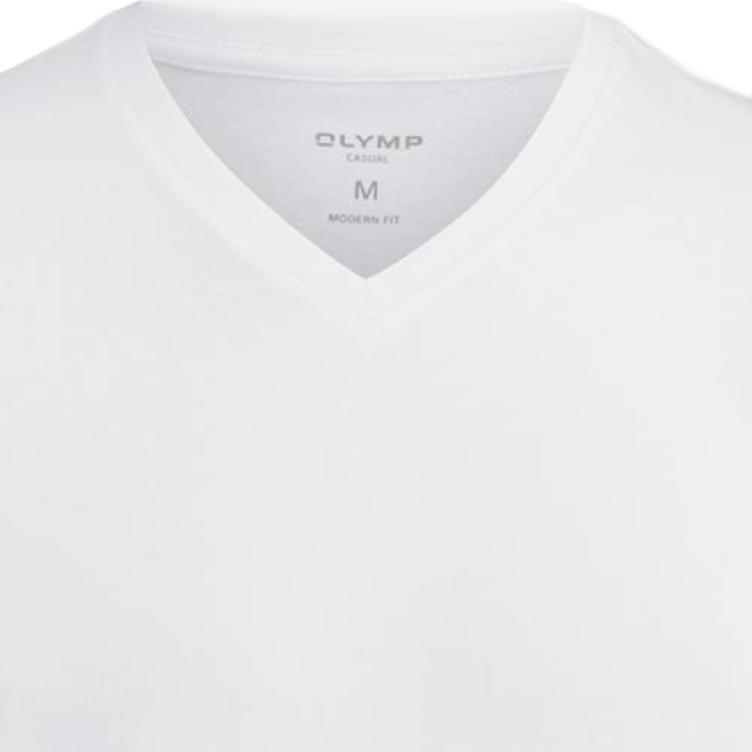 Olymp 2 Pack V Neck T Shirt - White