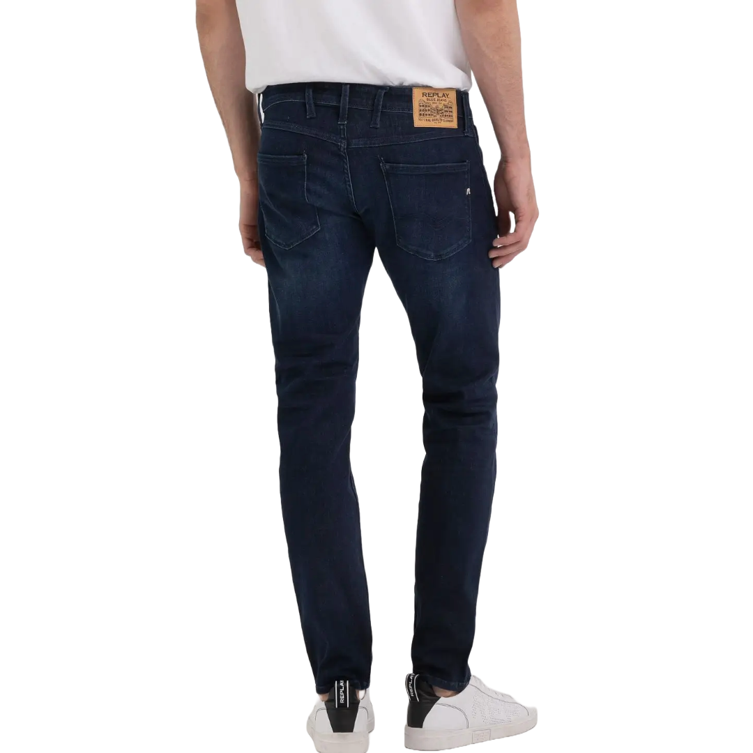 Replay Anbass Slim Fit Jeans - Navy