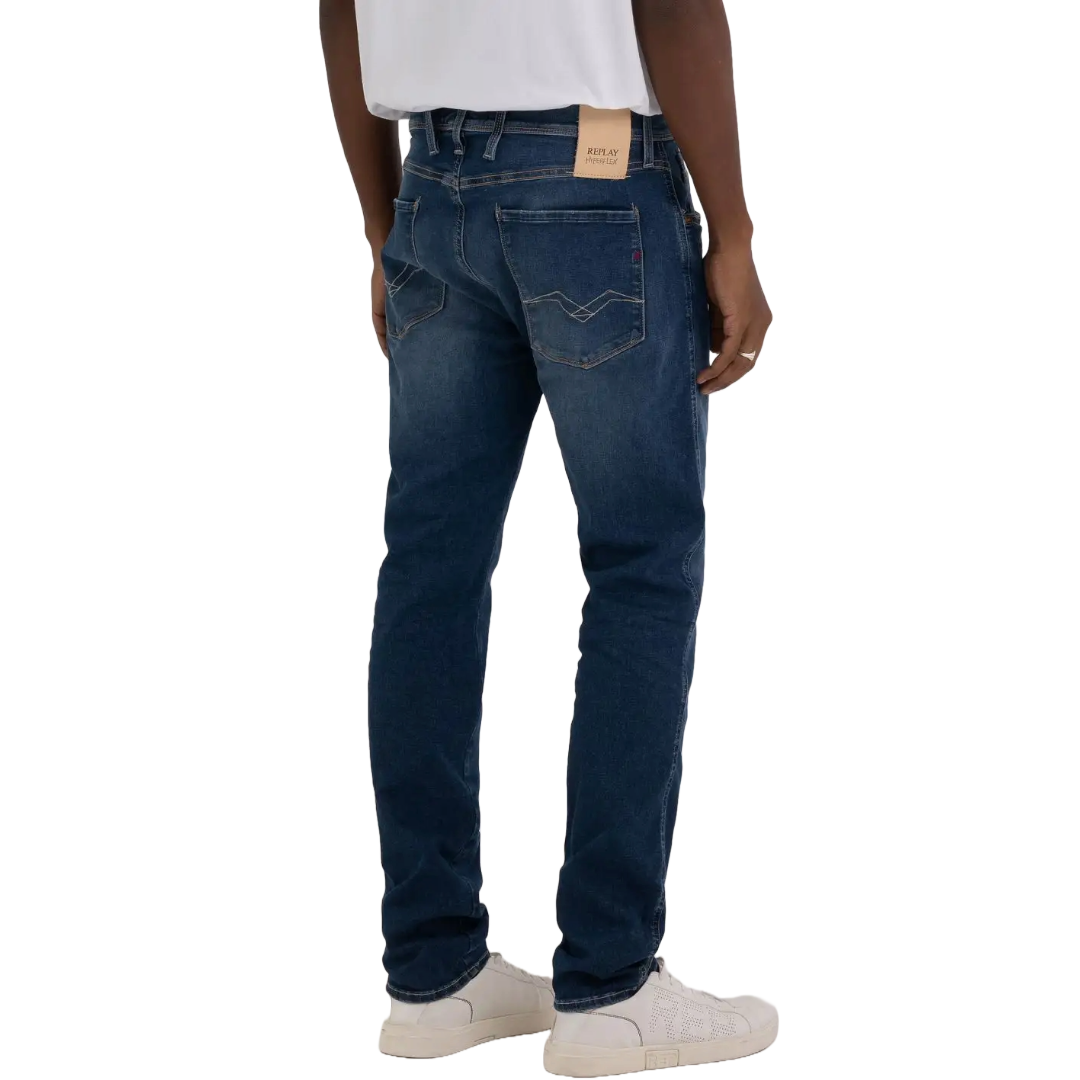 Replay Anbass Slim Fit Denim Jeans - Dark Blue